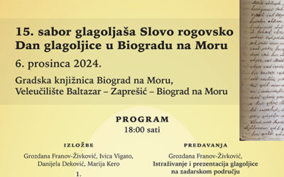 15. sabor glagoljaša “Slovo rogovsko” u Biogradu na Moru